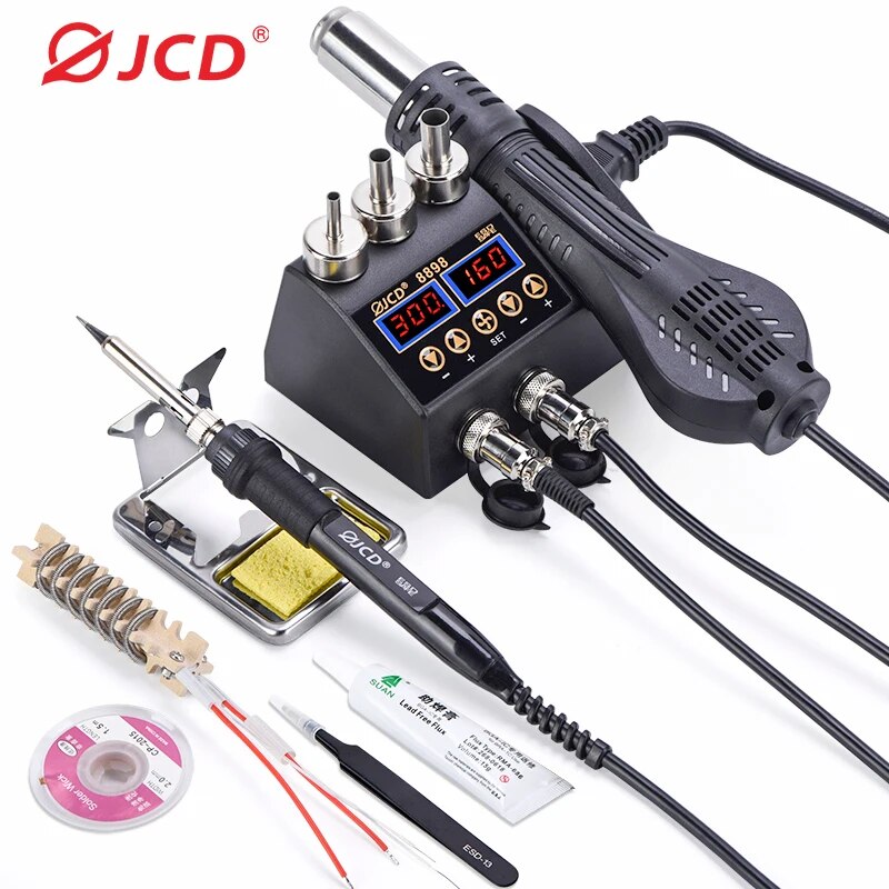 2 In 1 Soldering Rework Station 750W - JCD-8898 Estação De Solda, 750W, 2