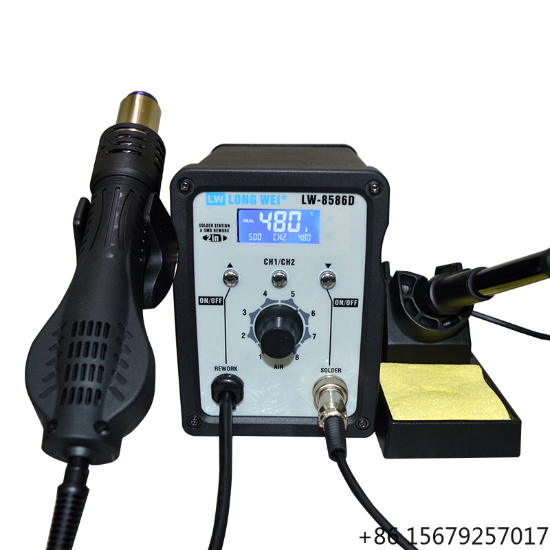 2 In 1 Soldering Rework Station 750W - LW-8586D 2 em 1 Pistola de