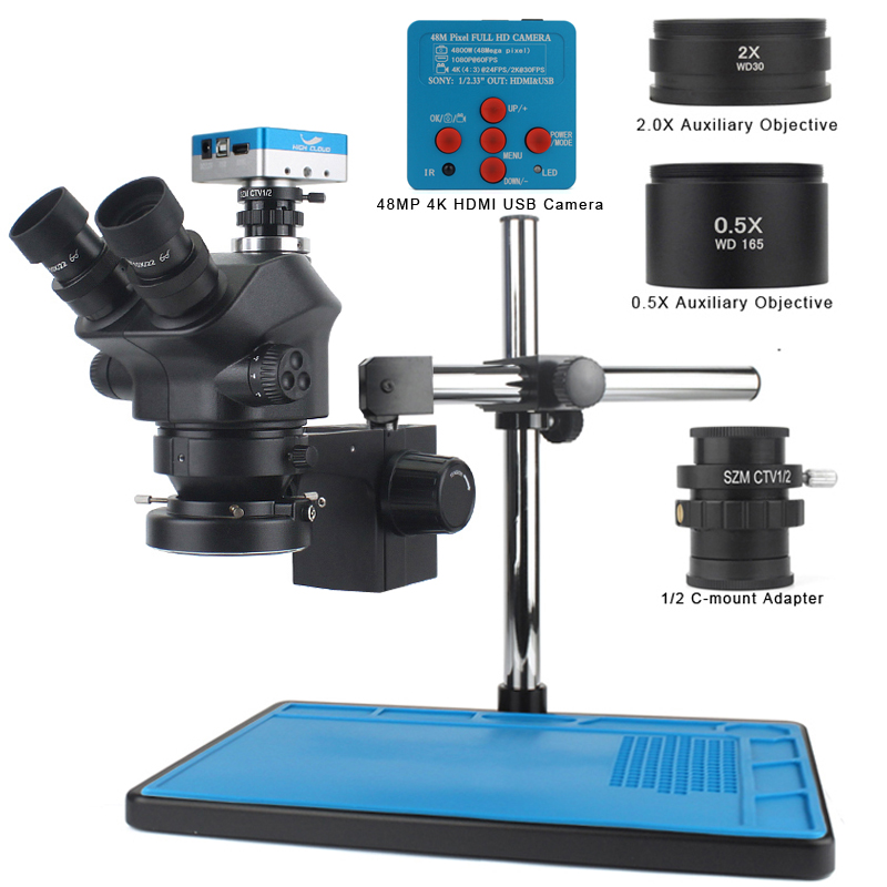 Simul-Focal Industrial Microscope 4K Hdmi - Câmera de Vídeo HDMI USB 4K