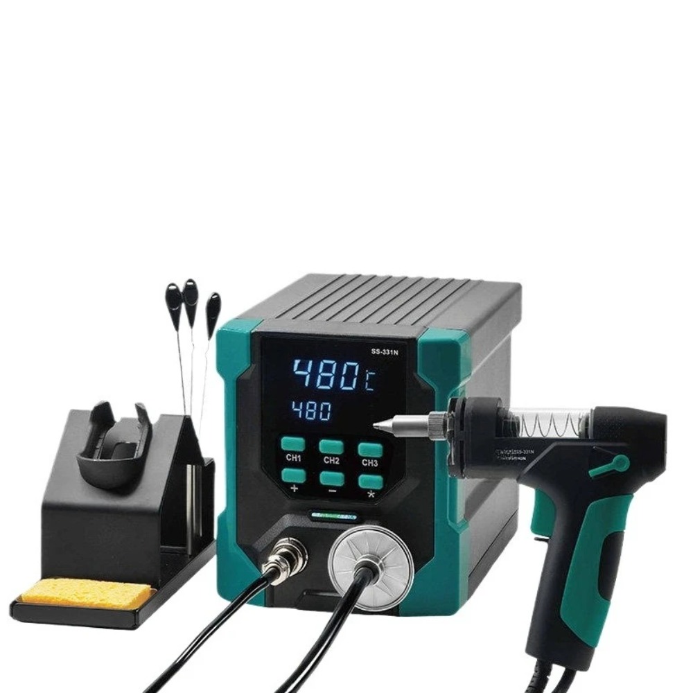 Desoldering Pump Electric Vacuum Station - Máquina de Dessoldagem Elétrica LCD 220V