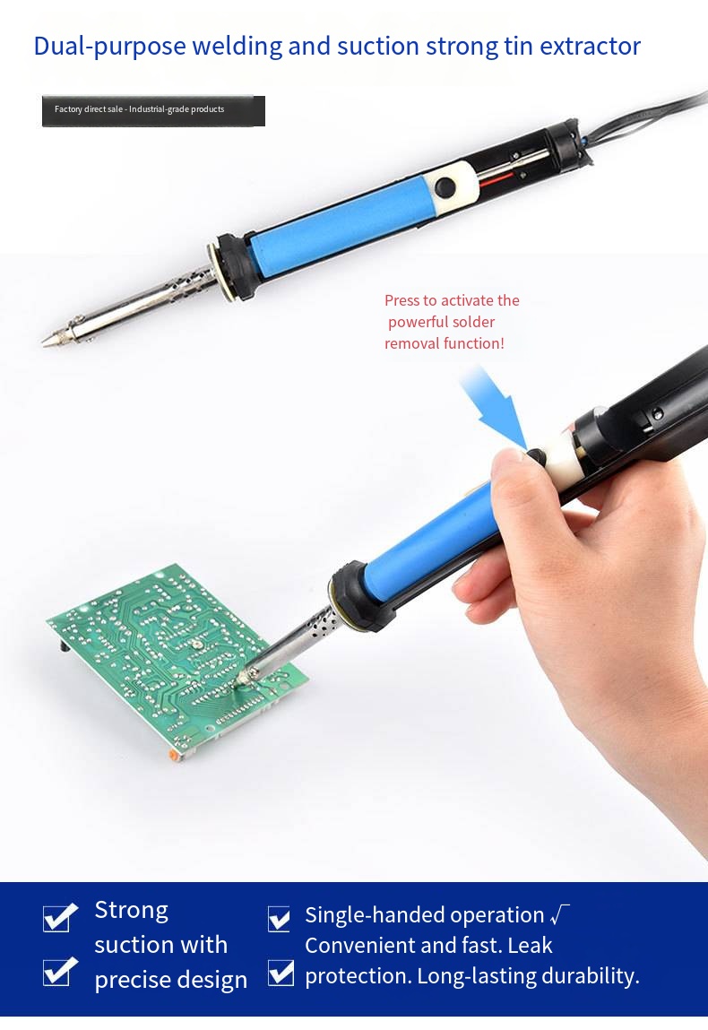 Desoldering Pump Electric Vacuum Station - Ferro de Solda Elétrico com Sucção