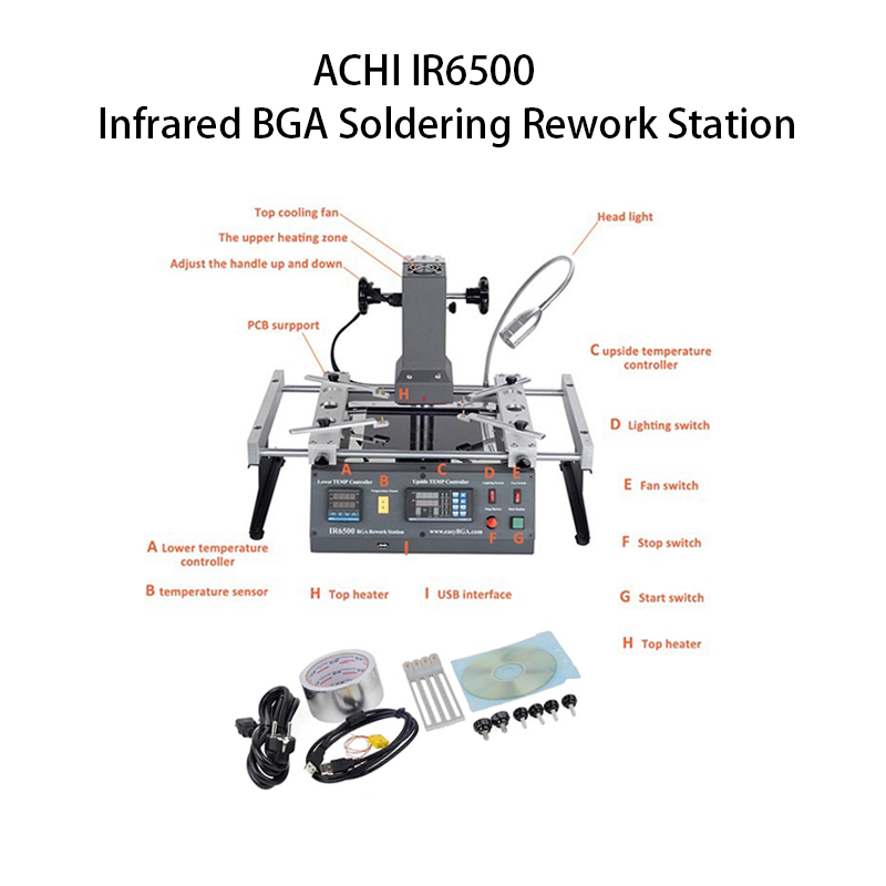 Infrared Bga Rework Station - Achi ir6500 estação de retrabalho de