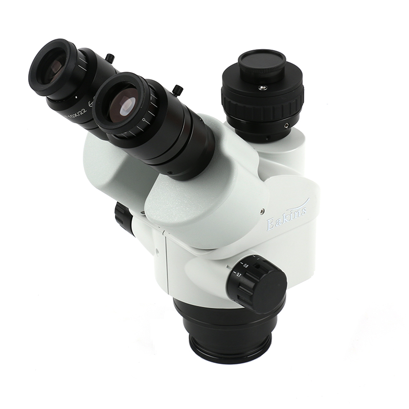 Trinocular Stereo Microscope 7X-45X - Microscópio estéreo trinocular industrial 7x-45x, cabeça
