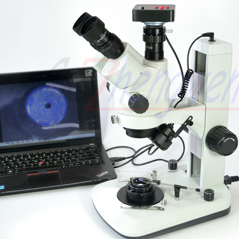 Trinocular Stereo Microscope 7X-45X - FYSCOPE 3.5X-90X 7X-45X Microscópio com zoom