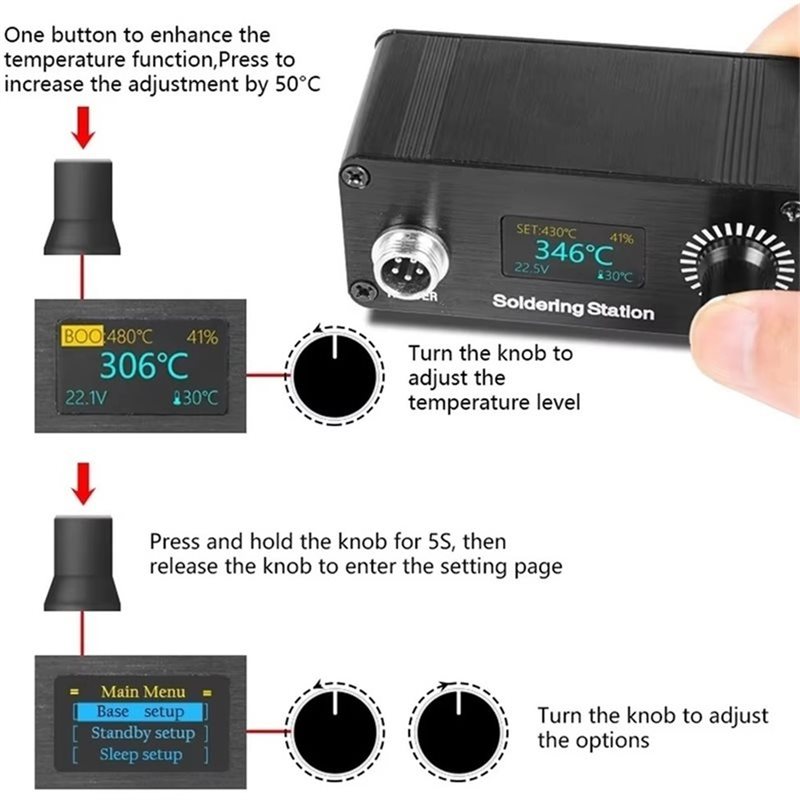 【A56X】Estação de Solda Digital - T12 Soldering Station Oled avaliação e preço