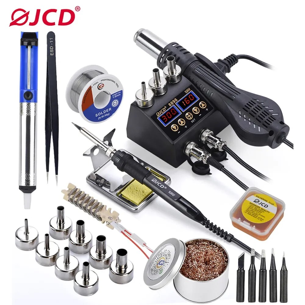 Jcd 2 em 1 750w estação de sol - 2 In 1 Soldering Rework Station 750W avaliação e preço
