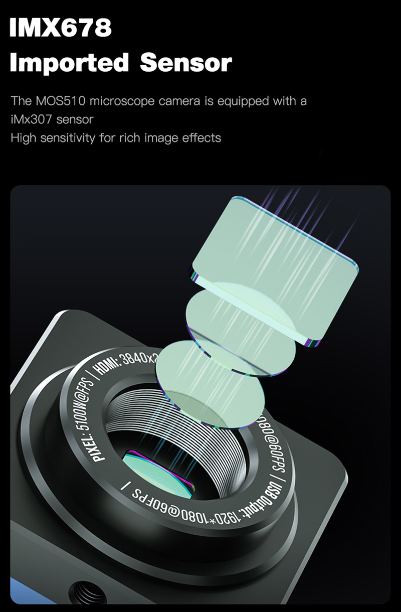Câmera de microscópio industri - 4K Microscope Camera Sony Sensor avaliação e preço