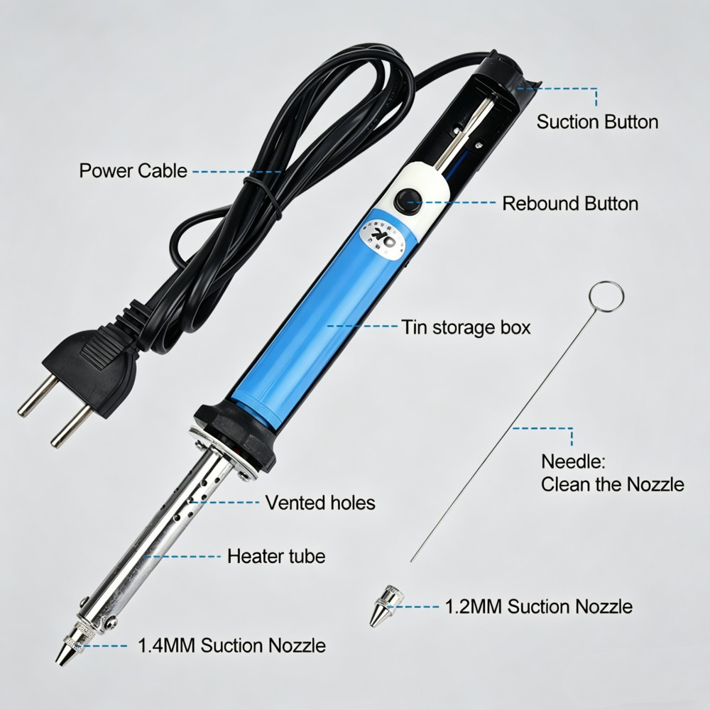 Caneta Desoldadora Elétrica AC - Desoldering Pump Electric Vacuum Station avaliação e preço