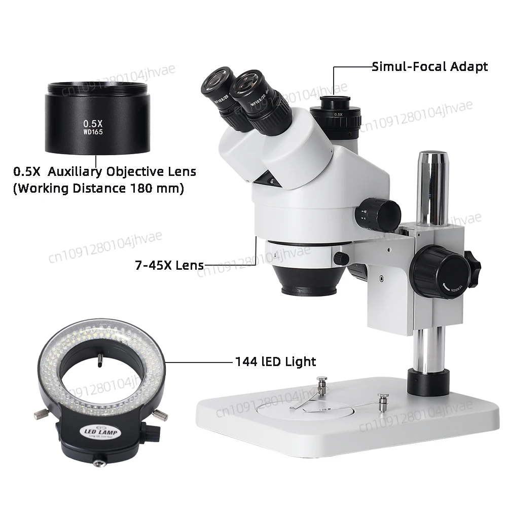 2025 nova foto real 3.5x-45x 7 - Trinocular Stereo Microscope 7X-45X avaliação e preço