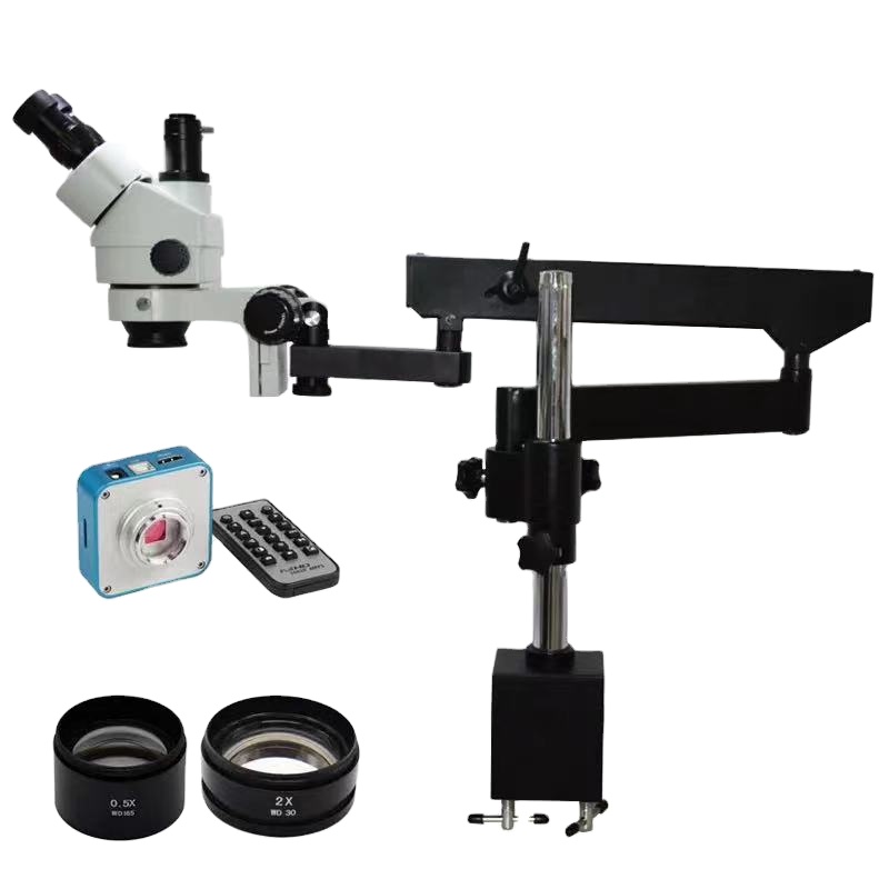 Microscópio estéreo trinocular - Articulating Arm Boom Stand Microscope avaliação e preço