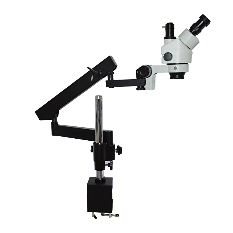 Microscópio estéreo trinocular - Articulating Arm Boom Stand Microscope avaliação e preço