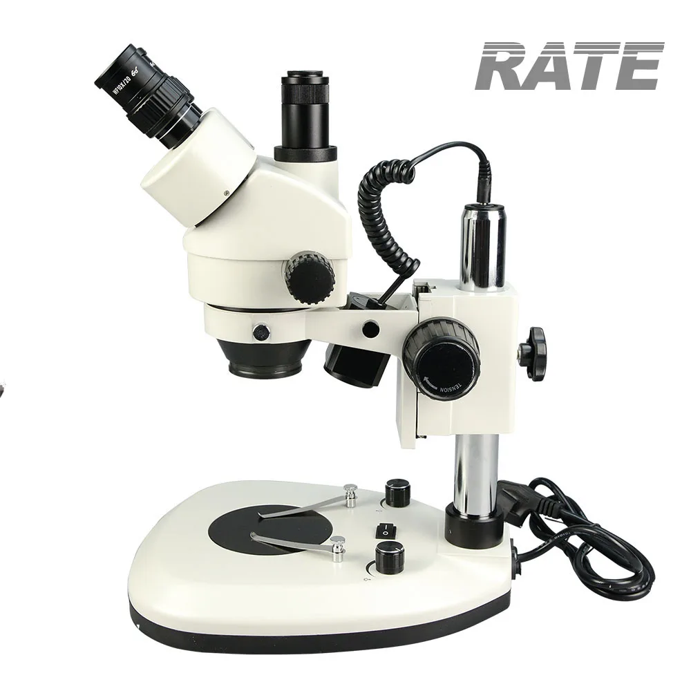 Microscópio Trinocular Óptico  - Trinocular Stereo Microscope 7X-45X avaliação e preço