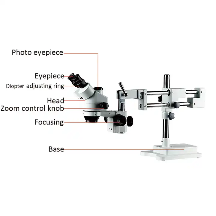 Microscópio Estéreo com Zoom 7 - Trinocular Stereo Microscope 7X-45X avaliação e preço