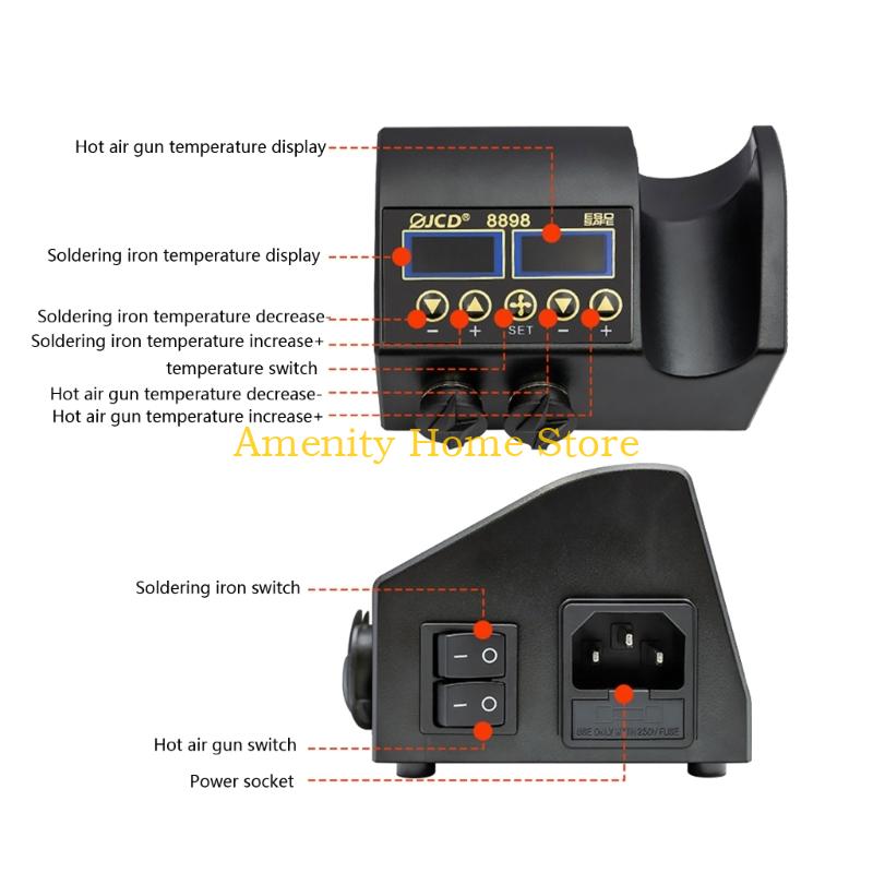 F26C 2 1 Ferro solda Estação s - 2 In 1 Soldering Rework Station 750W avaliação e preço